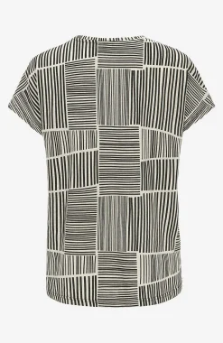 Cellbes of Sweden Trikåtopp med korta ärmar Marin / Blommig