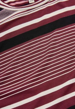 Cellbes of Sweden Trikåtopp med korta ärmar Vinröd / Randig Outlet