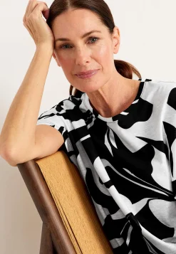 Cellbes of Sweden Trikåtopp med korta ärmar Svart / Vit / Mönstrad