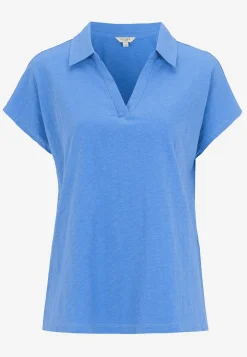 Cellbes of Sweden Trikåtopp med krage Blå