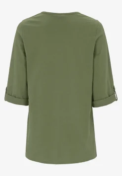 Cellbes of Sweden Trikåtopp med 3/4-långa ärmar Khakigrön Clearance