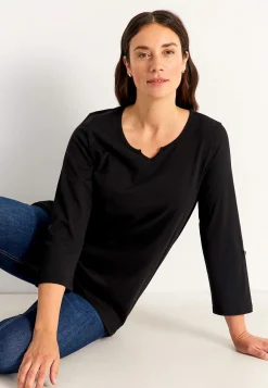 Cellbes of Sweden Trikåtopp med 3/4-långa ärmar Svart Clearance