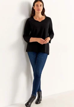 Cellbes of Sweden Trikåtopp med 3/4-långa ärmar Svart Clearance