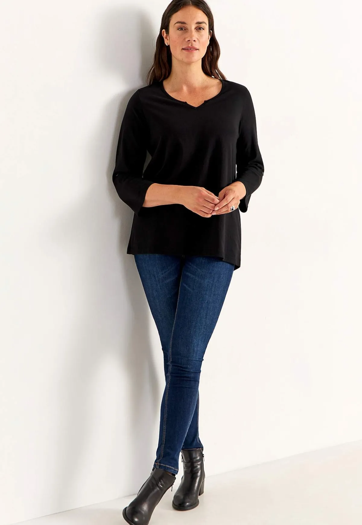 Cellbes of Sweden Trikåtopp med 3/4-långa ärmar Svart Clearance