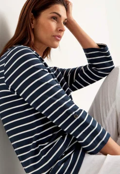 Cellbes of Sweden Trikåtopp med 3/4-långa ärmar Marin / Vit / Randig Online