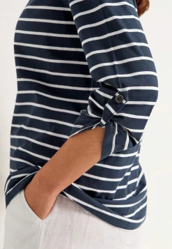 Cellbes of Sweden Trikåtopp med 3/4-långa ärmar Marin / Vit / Randig Online