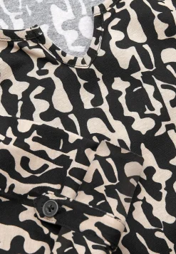 Cellbes of Sweden Trikåtopp med 3/4-långa ärmar Svart / Beige / Mönstrad Best