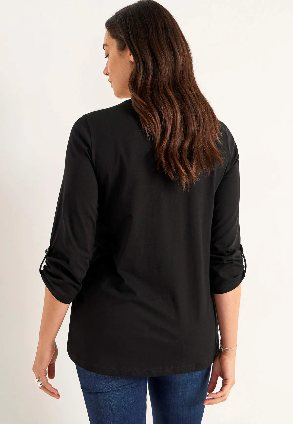 Cellbes of Sweden Trikåtopp med 3/4-långa ärmar Svart / Paisley Clearance