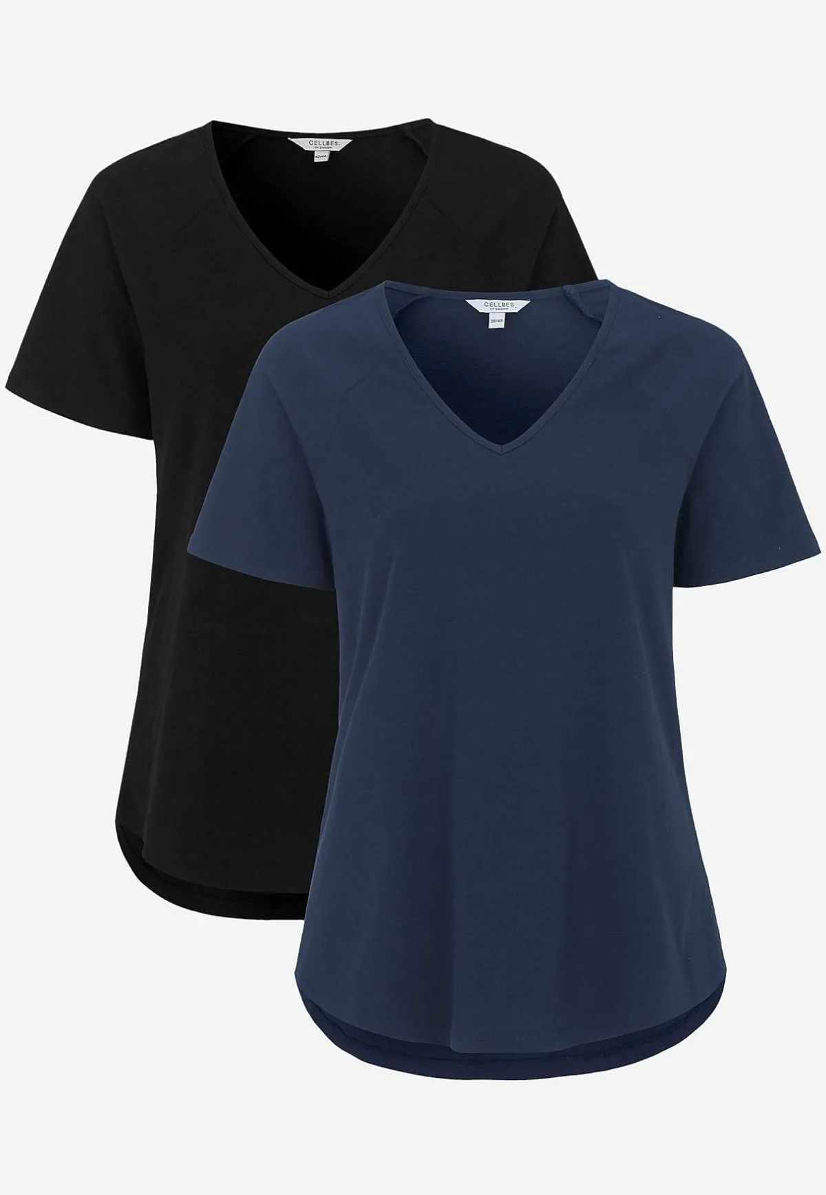 Cellbes of Sweden Trikåtopp med raglanärm Alex 2-pack Marin + Svart Online