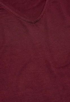 Cellbes of Sweden Trikåtopp med volangärmar Vinröd Discount