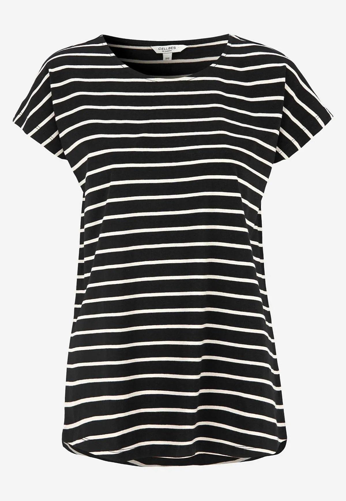 Cellbes of Sweden Trikåtoppar med holkärmar 2-pack Svart / Beige / Randig + Beige