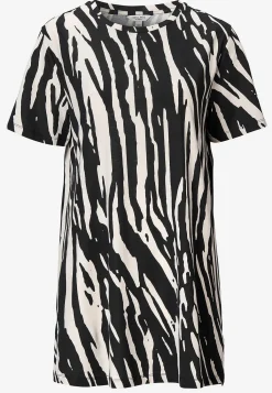 Cellbes of Sweden Trikåtunika i ekologisk bomull 2-pack Beige / Mönstrad + Svart Discount