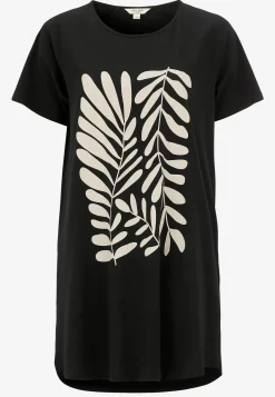 Cellbes of Sweden Trikåtunika i ekologisk bomull 2-pack Svart / Mönstrad + Ljusbeige Clearance