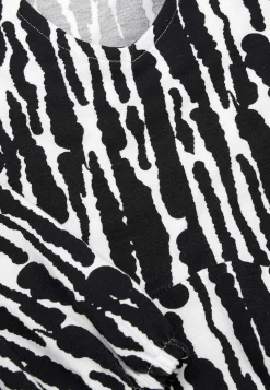 Cellbes of Sweden Trikåtunika med empire-skärning Svart / Mönstrad Discount