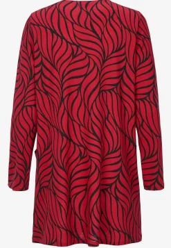 Cellbes of Sweden Trikåtunika med fickor Röd / Mönstrad