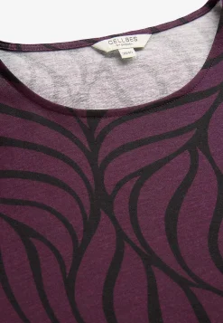 Cellbes of Sweden Trikåtunika med fickor Lila / Mönstrad Discount