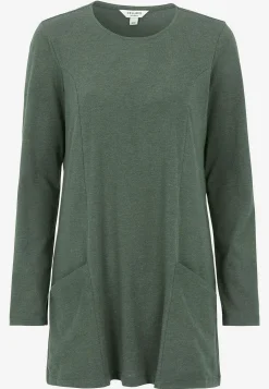 Cellbes of Sweden Trikåtunika med fickor Mörkgrön / Melerad Online