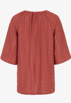 Cellbes of Sweden Trikåtunika med hålbroderi Rost Sale