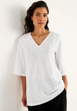 Cellbes of Sweden Trikåtunika med hålbroderi Online