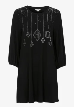 Cellbes of Sweden Trikåtunika med julmotiv Svart Outlet