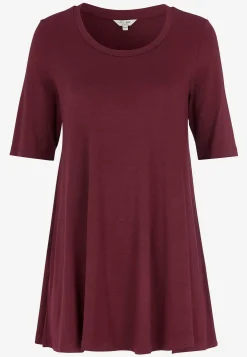 Cellbes of Sweden Trikåtunika med korta ärmar Vinröd Sale