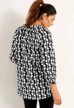 Cellbes of Sweden Trikåtunika med 3/4-långa ärmar Svart / Vit / Mönstrad Best