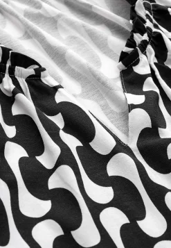 Cellbes of Sweden Trikåtunika med 3/4-långa ärmar Svart / Vit / Mönstrad Best