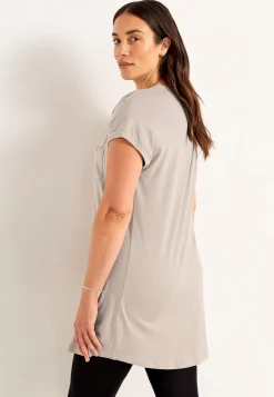 Cellbes of Sweden Trikåtunika med metallknappar Beige Best