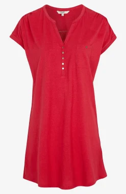 Cellbes of Sweden Trikåtunika med metallknappar Röd Best