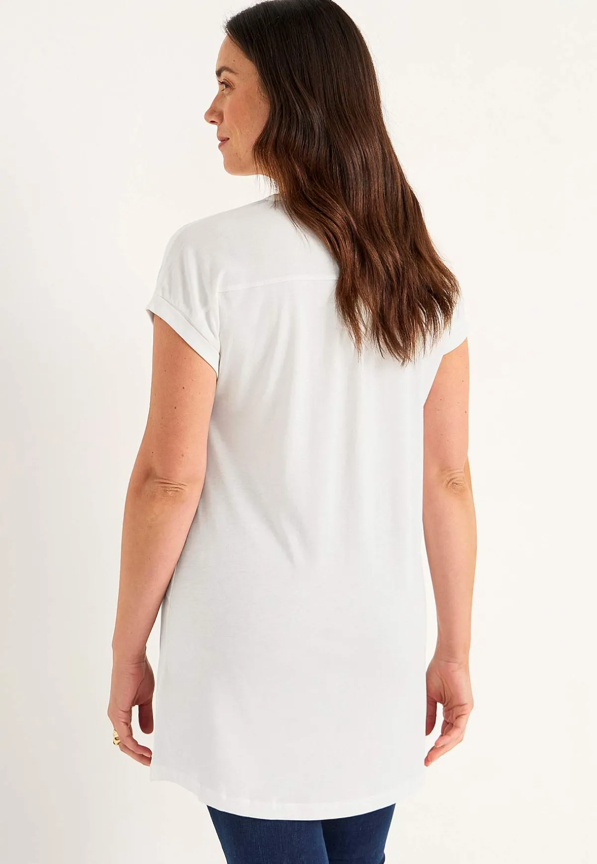 Cellbes of Sweden Trikåtunika med metallknappar Vit New