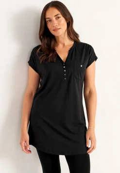 Cellbes of Sweden Trikåtunika med metallknappar Svart Outlet