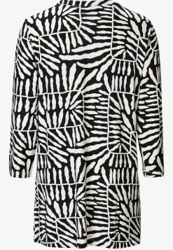 Cellbes of Sweden Trikåtunika med 3/4-ärm Svart / Vit / Mönstrad Hot