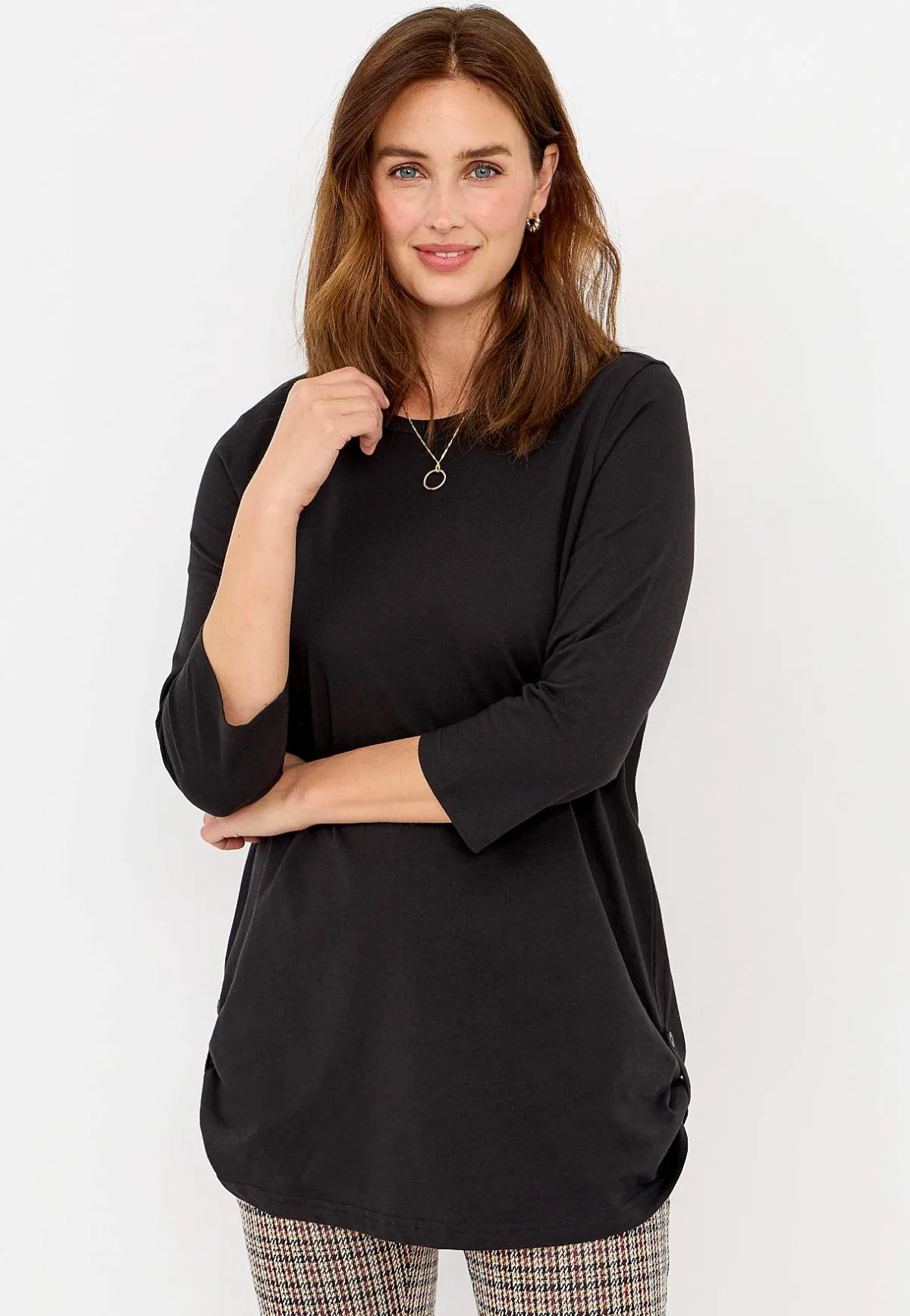 Cellbes of Sweden Trikåtunika med 3/4-ärm Alexia 2-pack Nougat + Svart Best