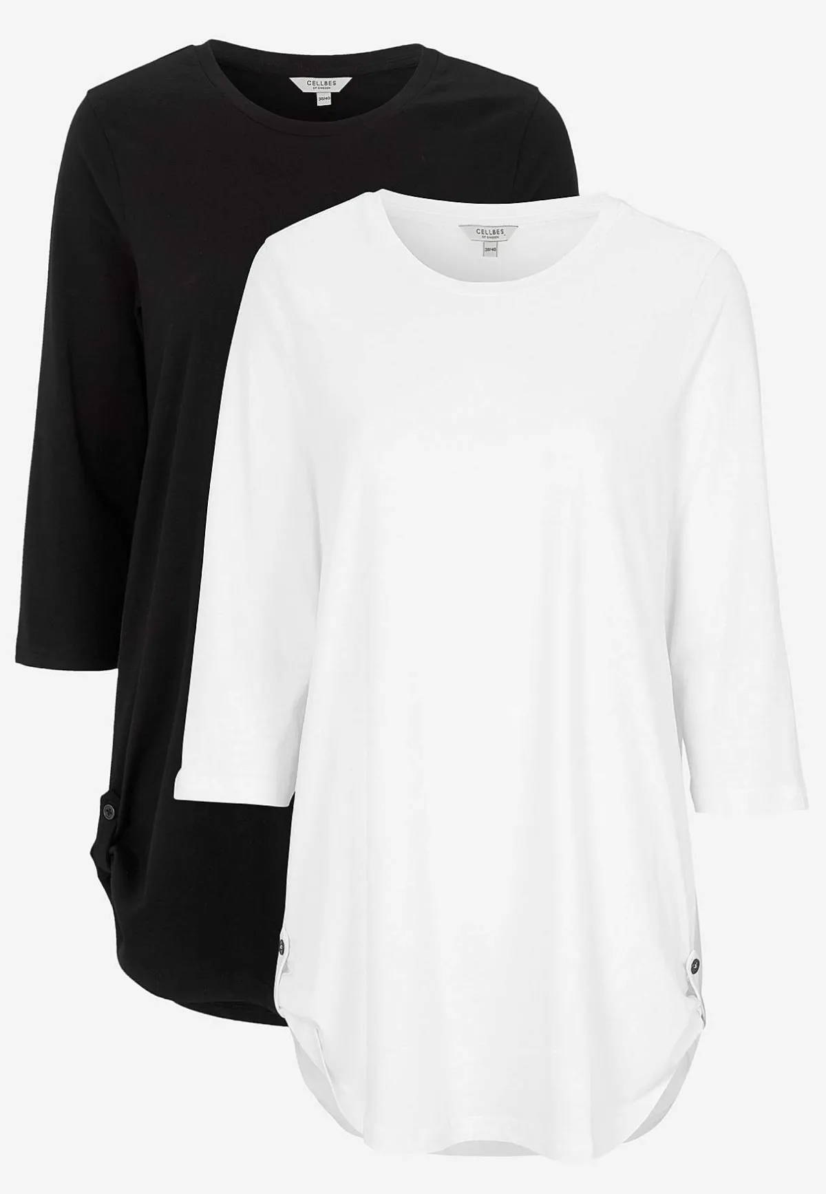 Cellbes of Sweden Trikåtunika med 3/4-ärm Alexia 2-pack Vit + Svart Online