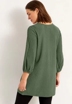 Cellbes of Sweden Trikåtunika med struktur Grön Hot