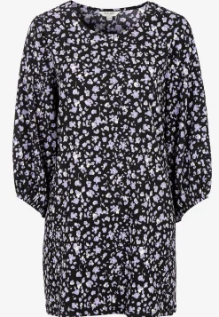 Cellbes of Sweden Trikåtunika med struktur Svart / Lila / Mönstrad
