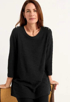 Cellbes of Sweden Trikåtunika med struktur Svart New