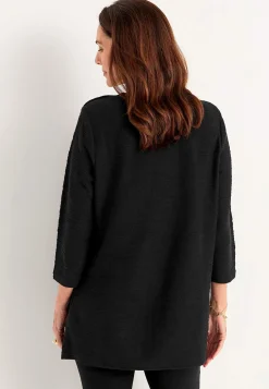 Cellbes of Sweden Trikåtunika med struktur Svart New