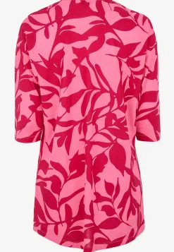 Cellbes of Sweden Trikåtunika med veckdetalj Rosa / Mönstrad Hot
