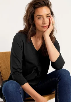 Cellbes of Sweden Trikåtunika med veckdetalj Svart / Enfärgad