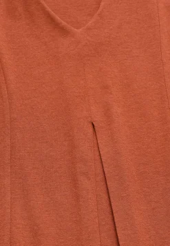 Cellbes of Sweden Trikåtunika med veckdetalj Rost / Enfärgad