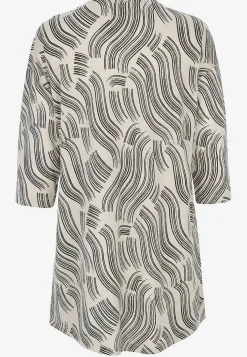 Cellbes of Sweden Trikåtunika med veckdetalj Svart / Mönstrad Sale