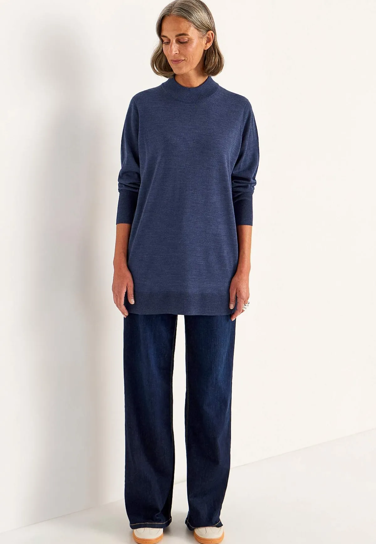 Cellbes of Sweden Tröja Premium i merinoull Mörkblå / Melange Discount