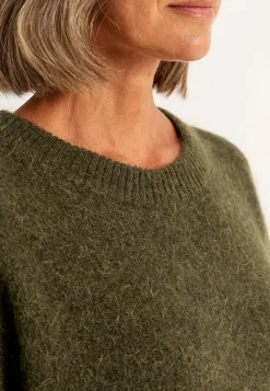 Cellbes of Sweden Tröja Premium i mohair- och ullblandning Mörkgrön / Melerad Clearance