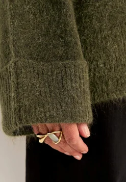 Cellbes of Sweden Tröja Premium i mohair- och ullblandning Mörkgrön / Melerad Clearance