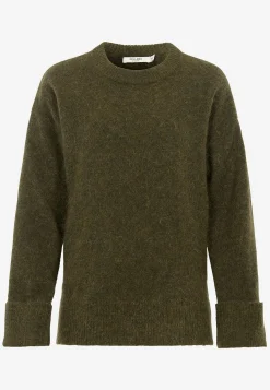 Cellbes of Sweden Tröja Premium i mohair- och ullblandning Mörkgrön / Melerad Clearance