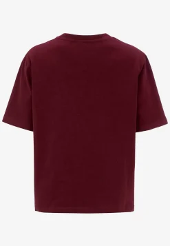 Cellbes of Sweden T-shirt i kraftig bomullstrikå Vinröd Best