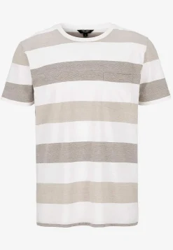 Cellbes of Sweden T-shirt med breda ränder Johannes Beige / Randig