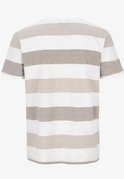 Cellbes of Sweden T-shirt med breda ränder Johannes Beige / Randig