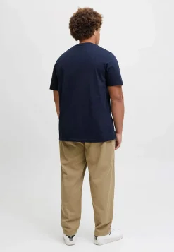 JACK & JONES PLUS T-shirt med stort tryck framtill Mörkgrön Discount